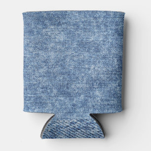 Zure was blauwe denim, close-up textuur. blikjeskoeler