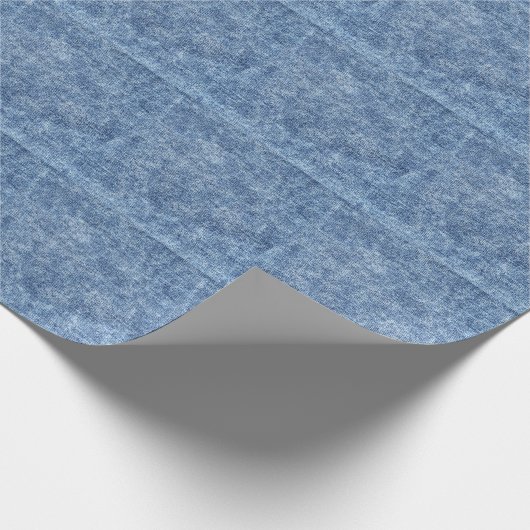 Zure was blauwe denim, close-up textuur. cadeaupapier (Hoek)