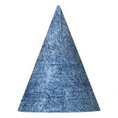 Zure was blauwe denim, close-up textuur. feesthoedjes (Achterkant)