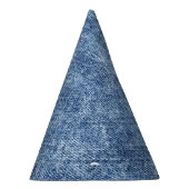 Zure was blauwe denim, close-up textuur. feesthoedjes (Rechts)