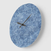 Zure was blauwe denim, close-up textuur. grote klok (Hoek)