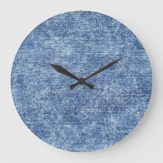 Zure was blauwe denim, close-up textuur. grote klok (Voorkant)