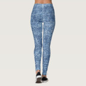 Zure was blauwe denim, close-up textuur. leggings (Achterkant)