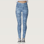 Zure was blauwe denim, close-up textuur. leggings (Voorkant)