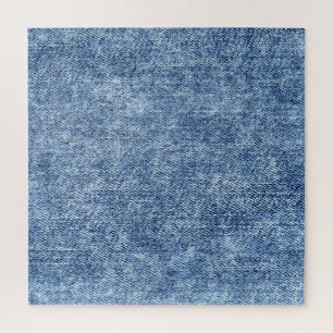 Zure was blauwe denim, close-up textuur. legpuzzel