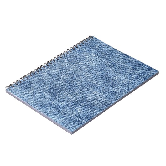 Zure was blauwe denim, close-up textuur. notitieboek (Linkerzijde)
