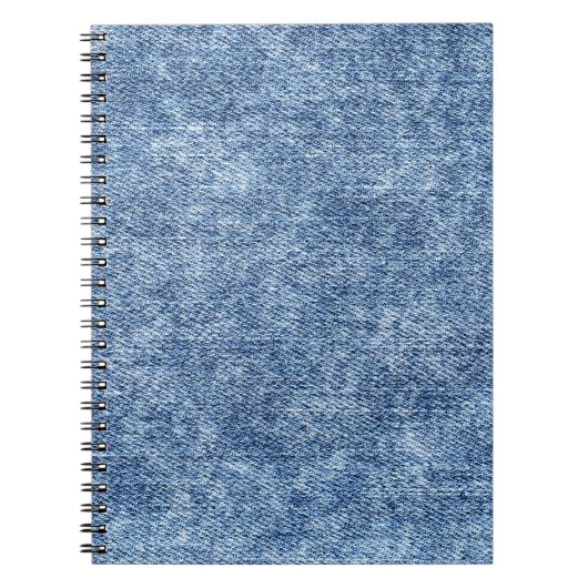 Zure was blauwe denim, close-up textuur. notitieboek (Voorkant)