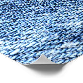 Zure was blauwe denim, close-up textuur. poster (Hoek)