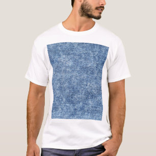 Zure was blauwe denim, close-up textuur. t-shirt