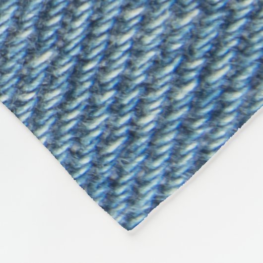Zure wassen blauwe jeans, denim textuur. fleece deken (Hoek)