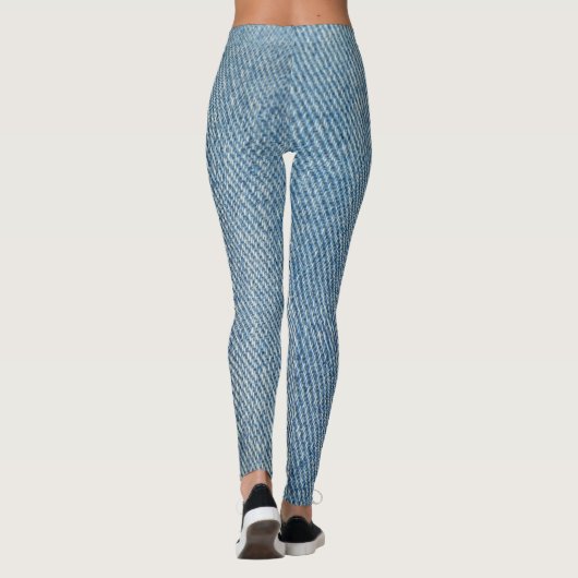 Zure wassen blauwe jeans, denim textuur. leggings (Achterkant)