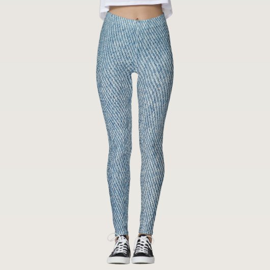 Zure wassen blauwe jeans, denim textuur. leggings (Voorkant)
