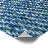 Zure wassen blauwe jeans, denim textuur. poster (Hoek)