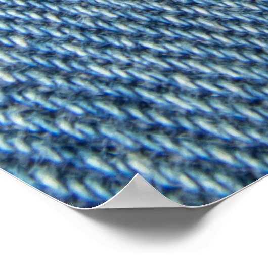 Zure wassen blauwe jeans, denim textuur. poster (Hoek)