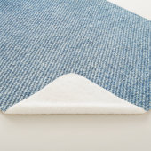 Zure wassen blauwe jeans, denim textuur. sherpa deken (3/4)