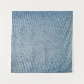 Zure wassen blauwe jeans, denim textuur. wandkleed (Voorkant (horizontaal))