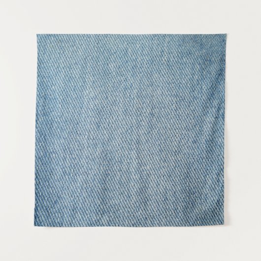 Zure wassen blauwe jeans, denim textuur. wandkleed (Voorkant)