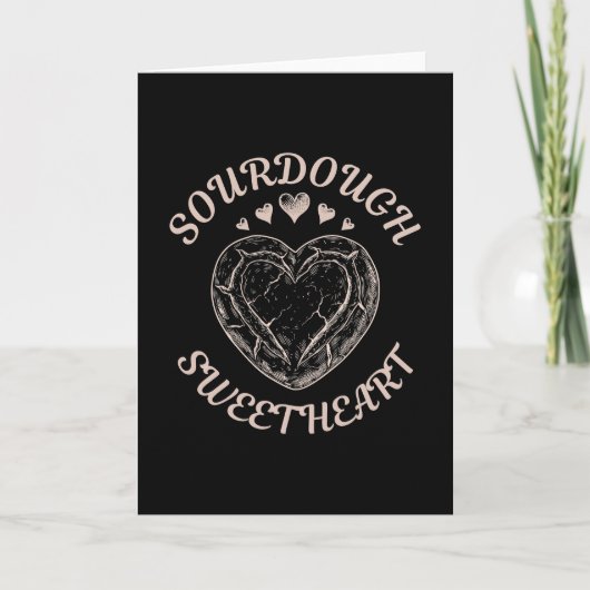 Zuredeeg Liefje Grappige Valentijn Hart Brood Kaart (Voorkant)