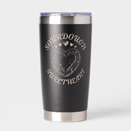 Zuredeeg Liefje Grappige Valentijnshart Brood Geïsoleerde Drinkbeker