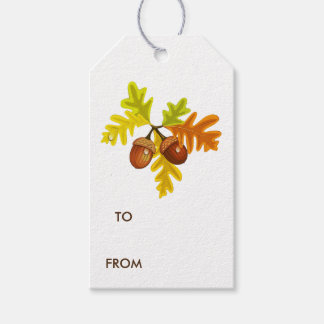 Zuren en bladeren cadeaulabel