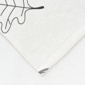 Zuren en bladeren fleece deken (Hoek)