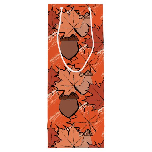 Zuren en bladeren II Wijn Cadeautas (Achterkant)