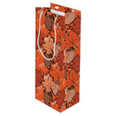 Zuren en bladeren II Wijn Cadeautas (Voorkant Gekanteld)