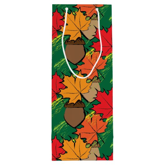 Zuren en bladeren III Wijn Cadeautas (Achterkant)