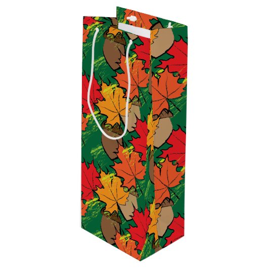Zuren en bladeren III Wijn Cadeautas (Voorkant Gekanteld)