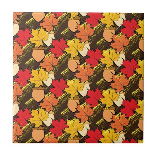 Zuren en bladeren IV Tegeltje (Voorkant)