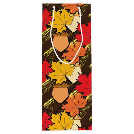 Zuren en bladeren IV Wijn Cadeautas (Achterkant)