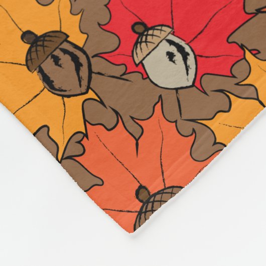 Zuren en bladeren V Fleece Deken (Hoek)