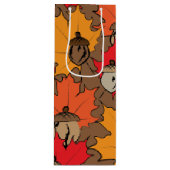 Zuren en bladeren V Wijn Cadeautas (Voorkant)