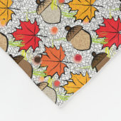 Zuren en bladeren VII Fleece Deken (Hoek)