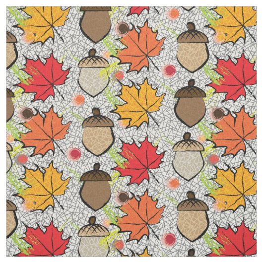 Zuren en bladeren VII Stof (Swatch)