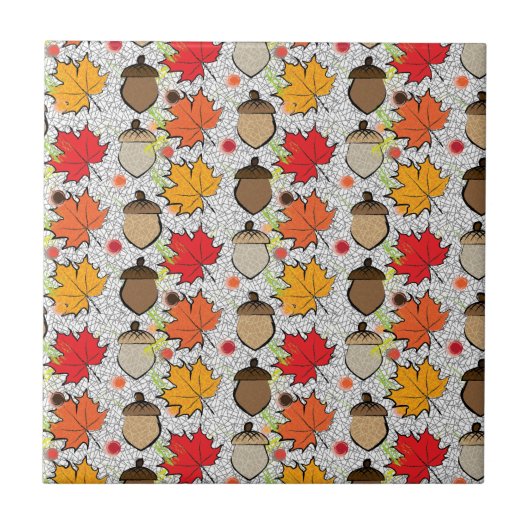 Zuren en bladeren VII Tegeltje (Voorkant)