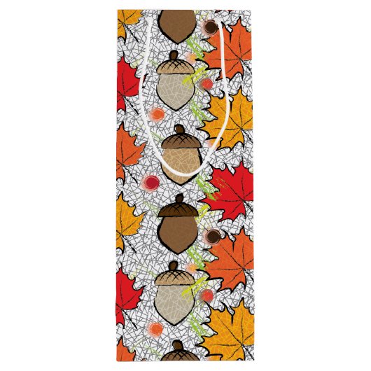 Zuren en bladeren VII Wijn Cadeautas (Achterkant)