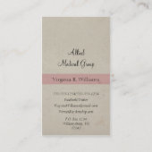  zurenroze met Retrocirkel Visitekaartje (Achterkant)