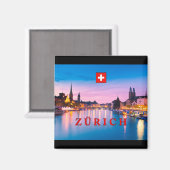 Zürich 003D Magneet (Voorkant / Achterkant)
