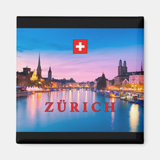 Zürich 003D Magneet (Voorkant)