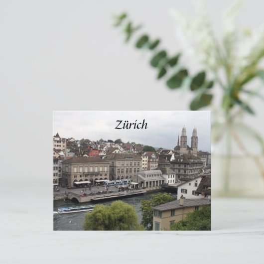 zürich briefkaart (Staand voorkant)