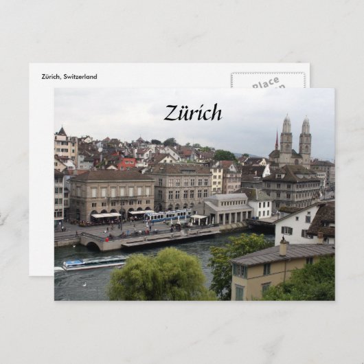 zürich briefkaart (Voorkant / Achterkant)