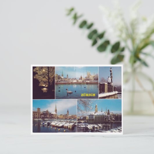 Zürich - Briefkaart (Staand voorkant)