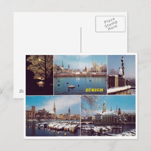 Zürich - Briefkaart (Voorkant / Achterkant)