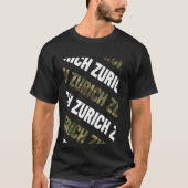 Zürich Camo Pattern Green Camouflage T-shirt (Voorkant)