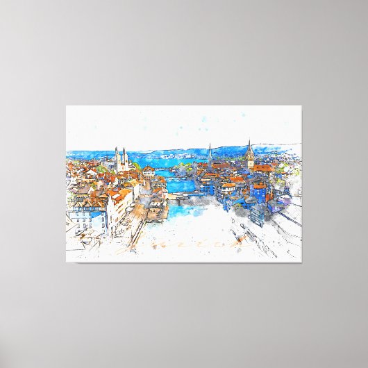 Zürich Canvas Afdruk (Voorkant)