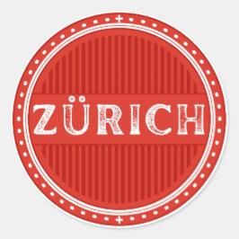 Zurich City Pride Emblem – Swiss Identity Ronde Sticker