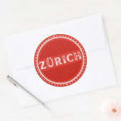 Zurich City Pride Emblem – Swiss Identity Ronde Sticker (Envelop)