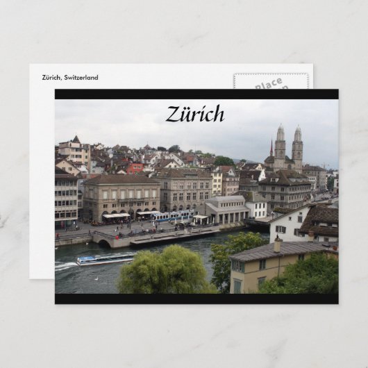 zürich grens briefkaart (Voorkant / Achterkant)