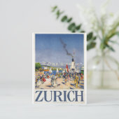 Zürich Haven, Zwitserland Briefkaart (Staand voorkant)